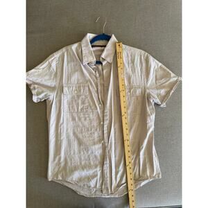 Perry Ellis Men’s Textured Cotton Short Sleeve Button Down Shirt Size Medium